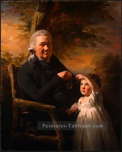 John Tait et son petit fils écossais portrait peintre Henry Raeburn Peintures à l'huile